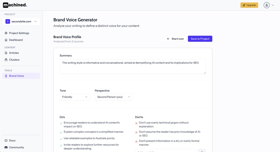 Brand Voice Profile