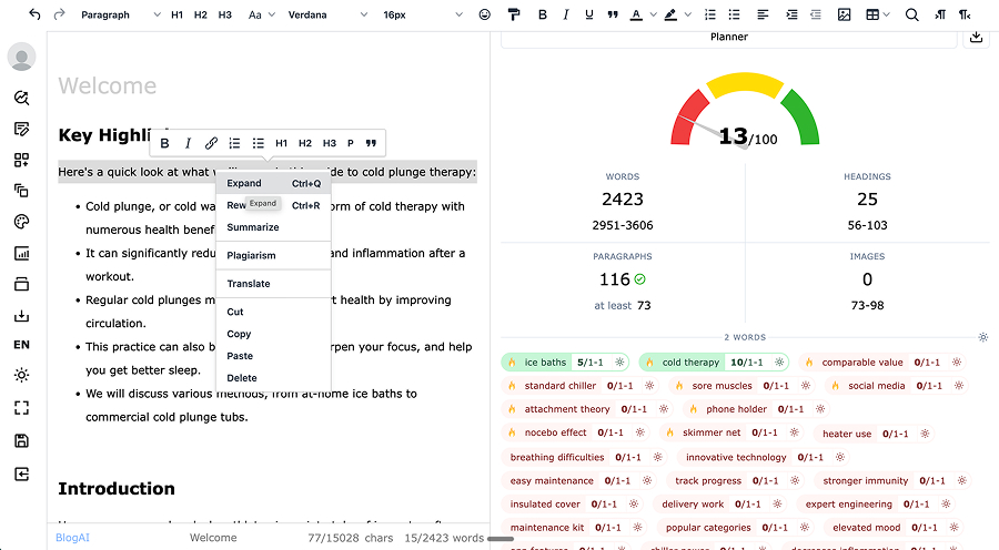 ClosersCopy scoring system didn't give a fair score and was trying to optimize for irrelevant keywords